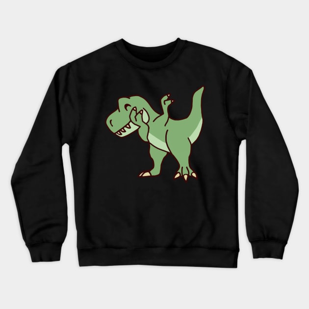 Dabbing Dinosaur Crewneck Sweatshirt by TheUnknown93